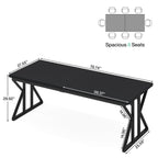 70.8-Inch Executive Desk, Large Computer Office Desk Workstation