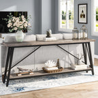 70.9 Inch Extra Long Sofa Table, Industrial Entry Console Table