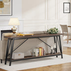 70.9 Inch Extra Long Sofa Table, Industrial Entry Console Table