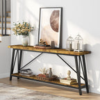 70.9 Inch Extra Long Sofa Table, Industrial Entry Console Table