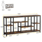 70.9 inch Console Sofa Table with Storage, 3-Tier Entryway Table for Hallway