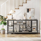 70.9 inch Console Sofa Table with Storage, 3-Tier Entryway Table for Hallway