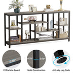 70.9 inch Console Sofa Table with Storage, 3-Tier Entryway Table for Hallway