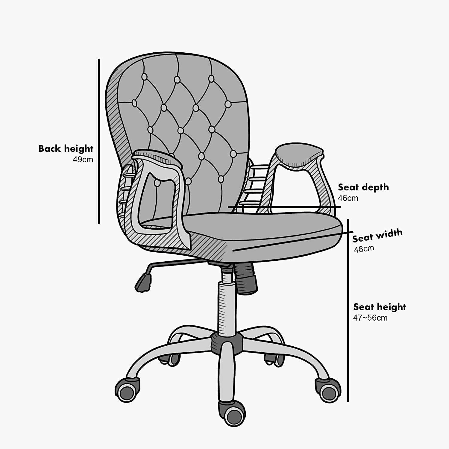 Blue Velvet Chesterfield Swivel Chair