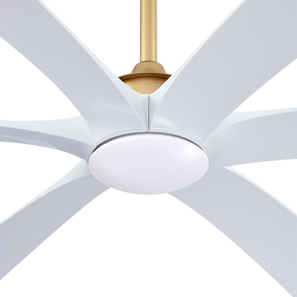 72-inch Driftwood 6-Blade Large DC Ceiling Fan with Light and Remote