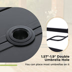 MAISON ARTS 8 PCS Patio Dining Set with 13ft Patio Umbrella