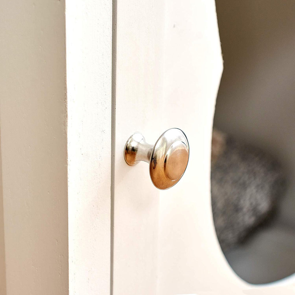 Bastet Wooden Cat Cave Bedside Cabinet Litter Box Cat House Nightstand White