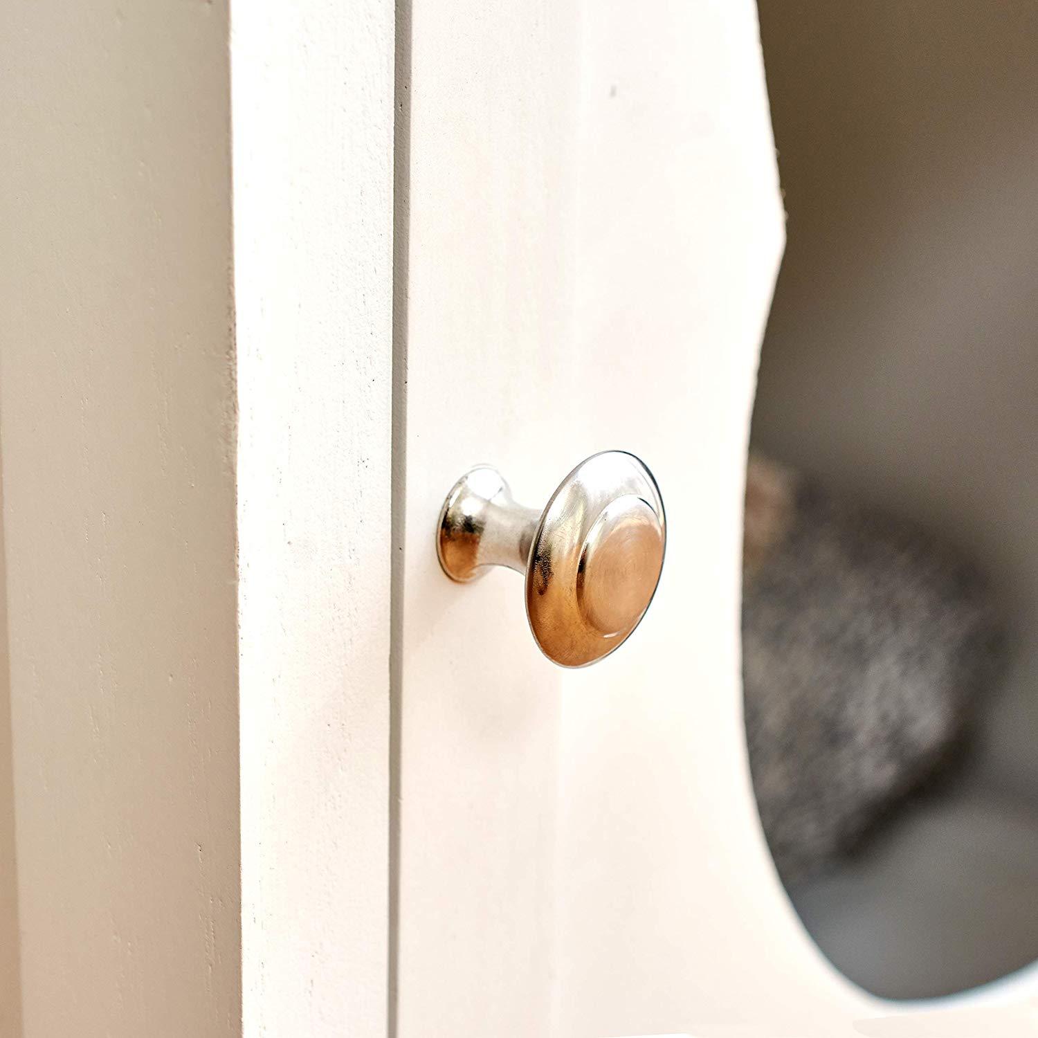 Bastet Wooden Cat Cave Bedside Cabinet Litter Box Cat House Nightstand White