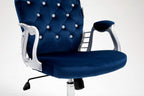 Blue Velvet Chesterfield Swivel Chair