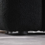 84.3 Luxurious Large Boucle Sofa 3 Seater Marshmallow Upholstered Sofa with 2pc Square Accent Pillows and Square Arm