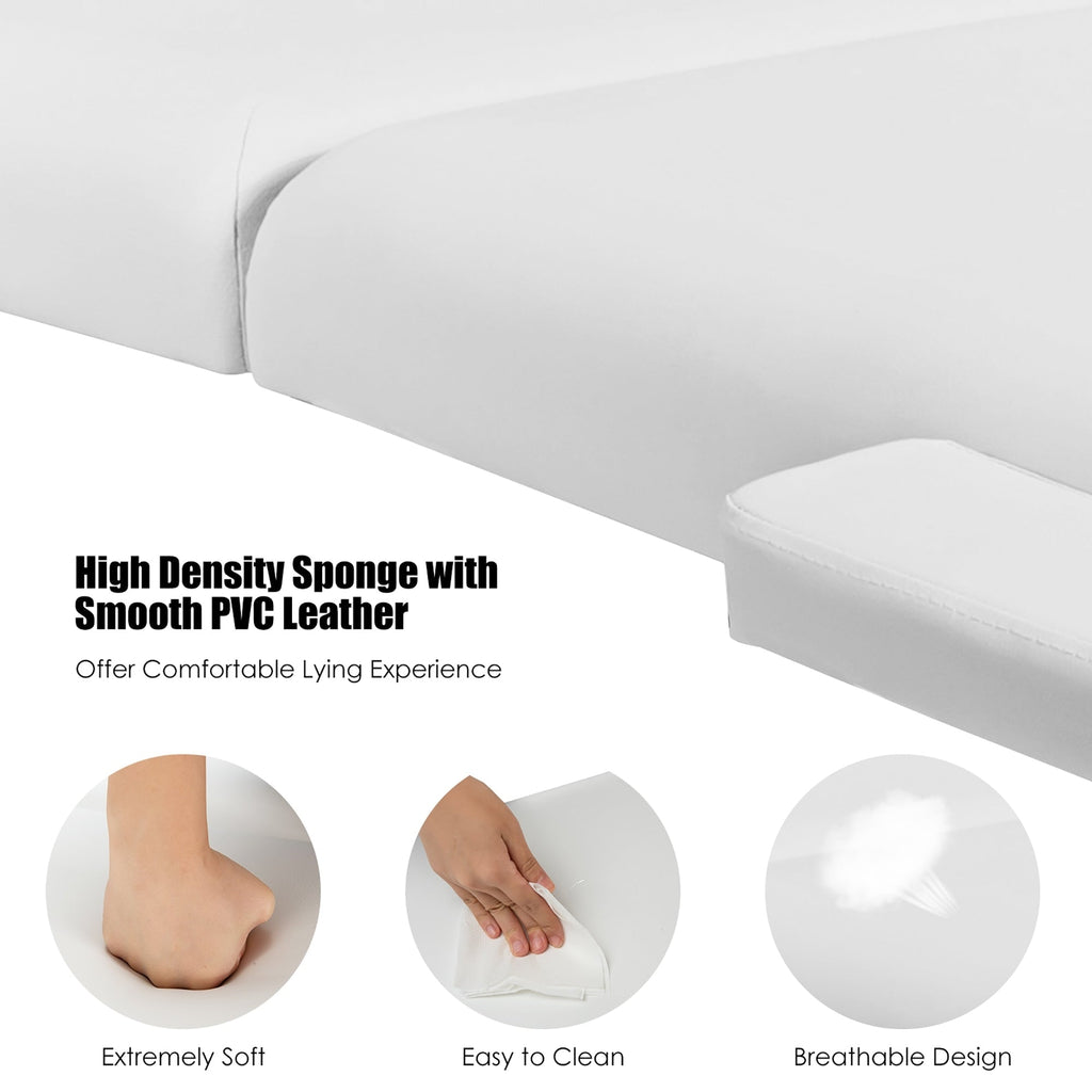 84''L Portable Massage Table Adjustable Facial Spa Bed Tattoo w/ Carry