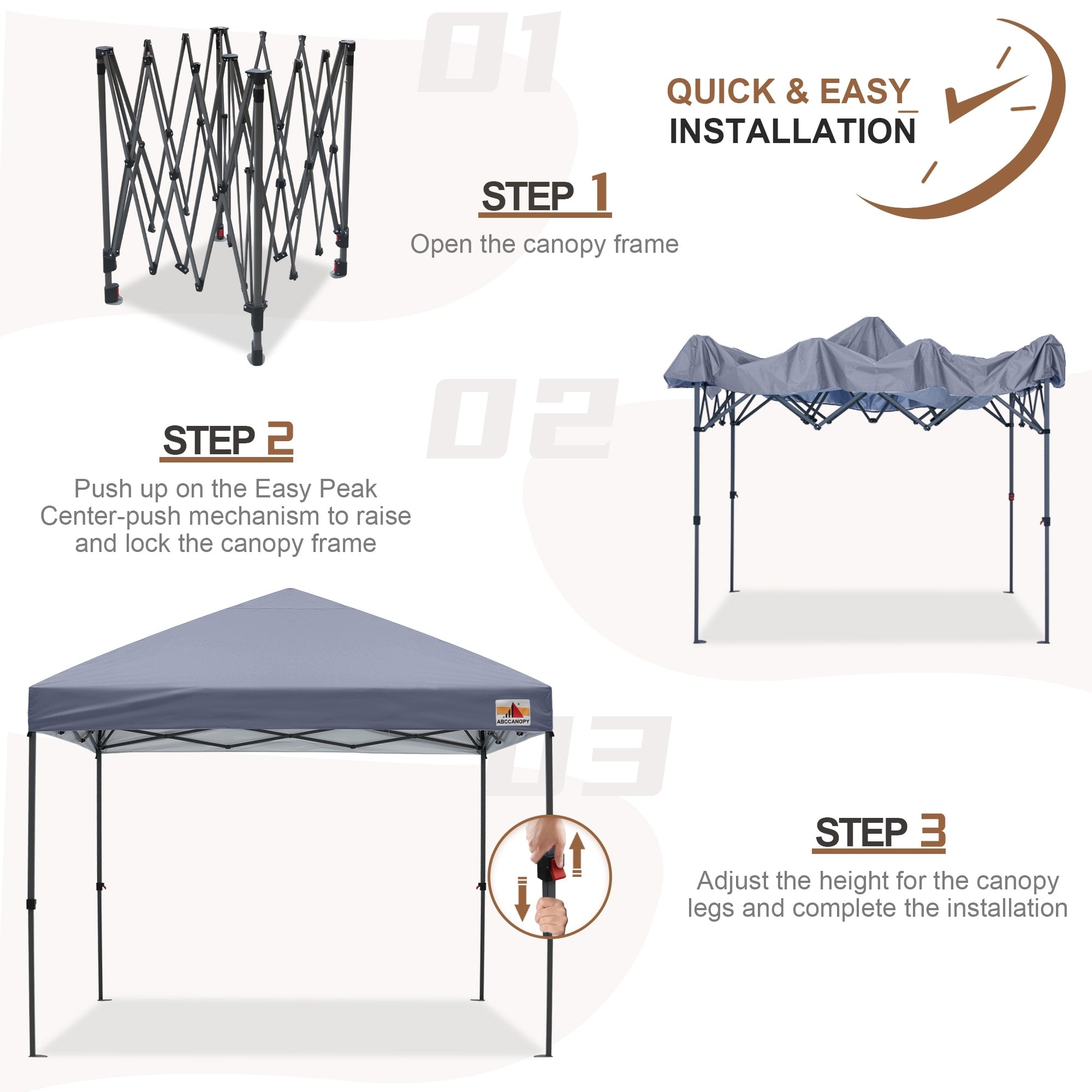 ABCCANOPY Durable Easy Pop up Canopy Tent Outdoor canopy tent
