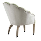 Barnard Scalloped Clam Chair, Lichen Velvet