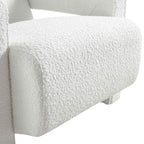 Brompton Sculptural Armchair, White Boucle