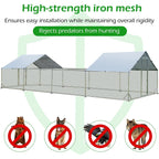 AECOJOY Large Metal Chicken Coop Run Walk-in Metal Chicken Cage