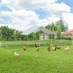 AECOJOY Large Metal Chicken Coop Run Walk-in Metal Chicken Cage