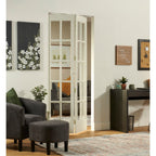 AWC Traditional Divided Glass Unfinished Pine 32-inch Bifold Door