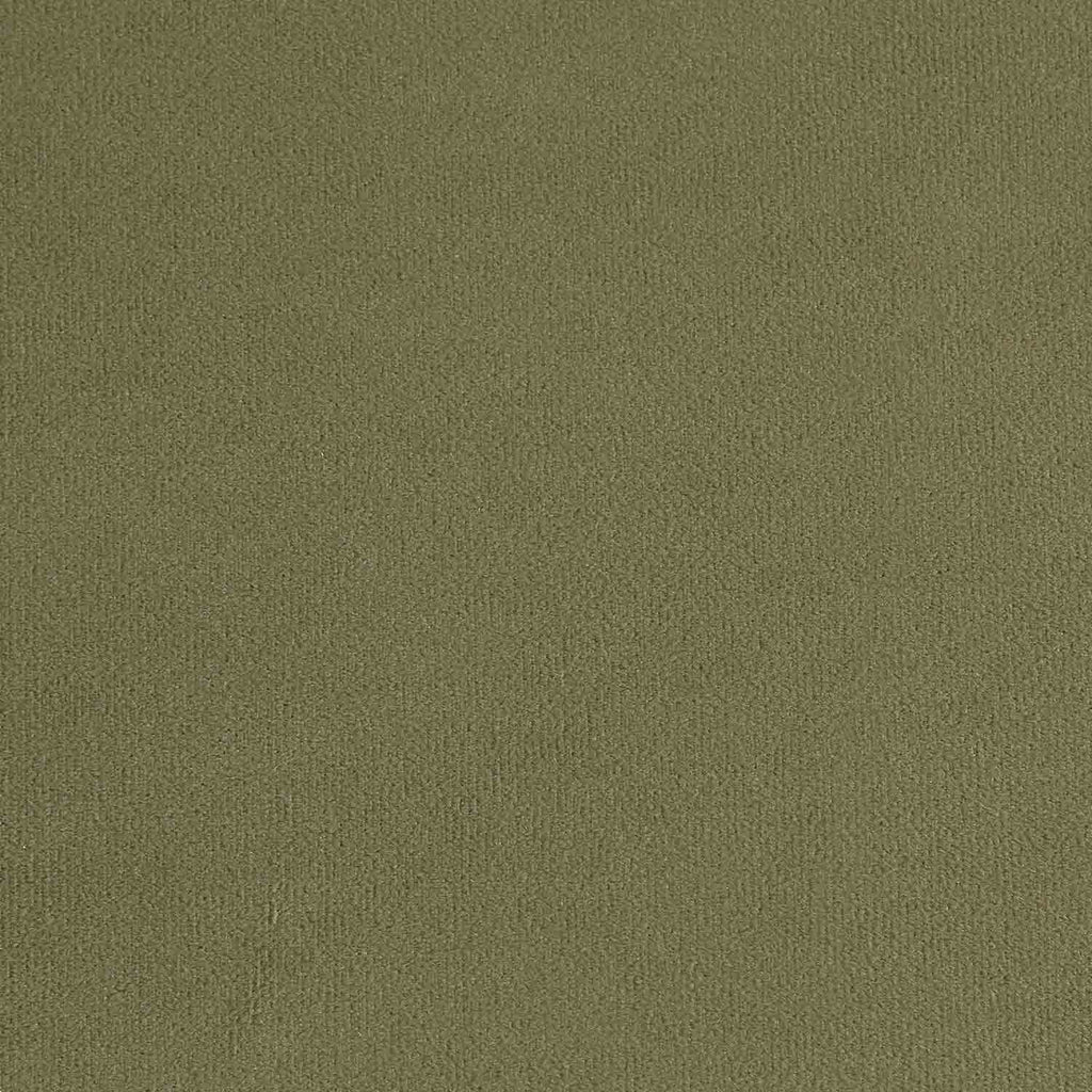 Brigette 2-Seater Olive Green Velvet Sofa with Antique Brass Castor Legs