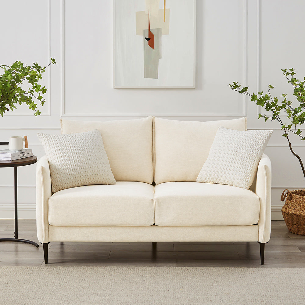 Bari Beige Woven Fabric Sofa