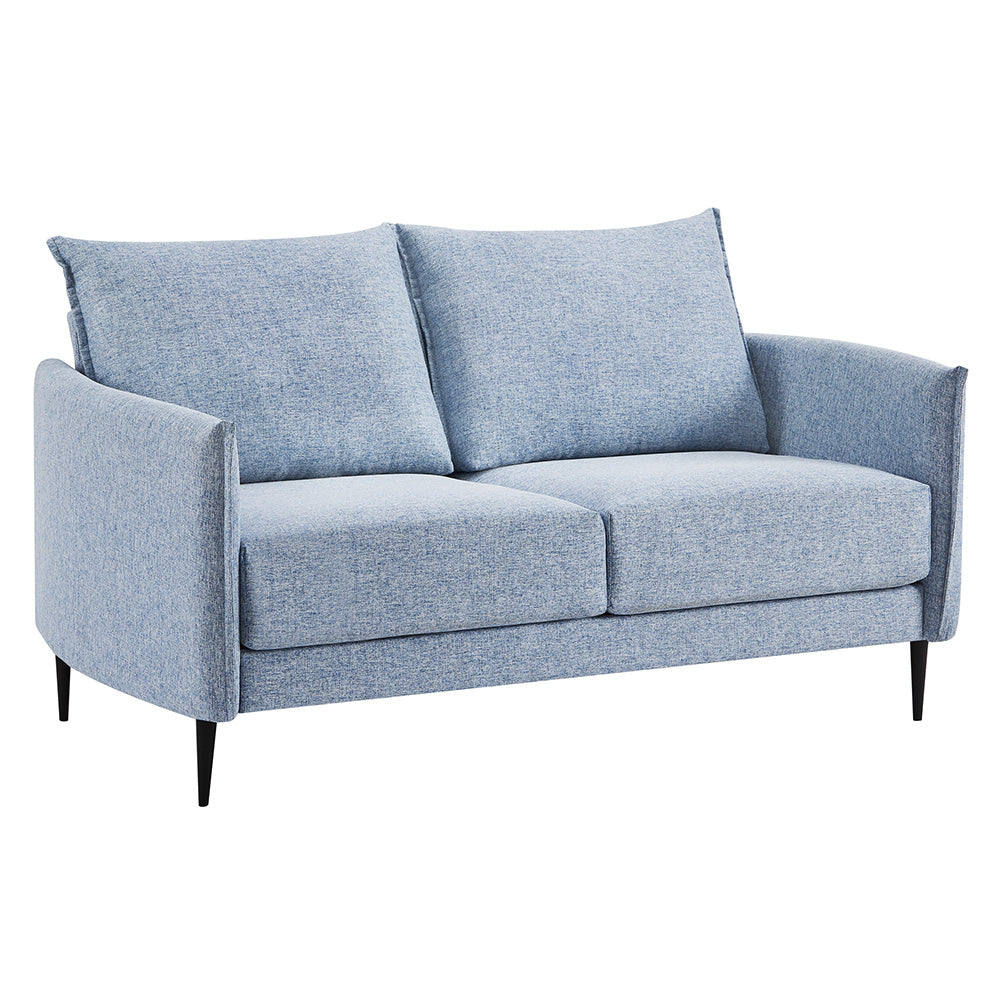 Bari Flax Blue Fabric Sofa