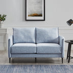 Bari Flax Blue Fabric Sofa