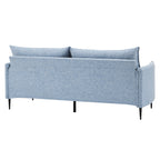Bari Flax Blue Fabric Sofa
