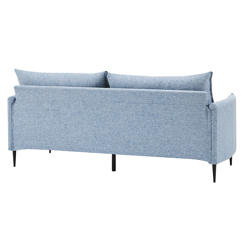 Bari Flax Blue Fabric Sofa