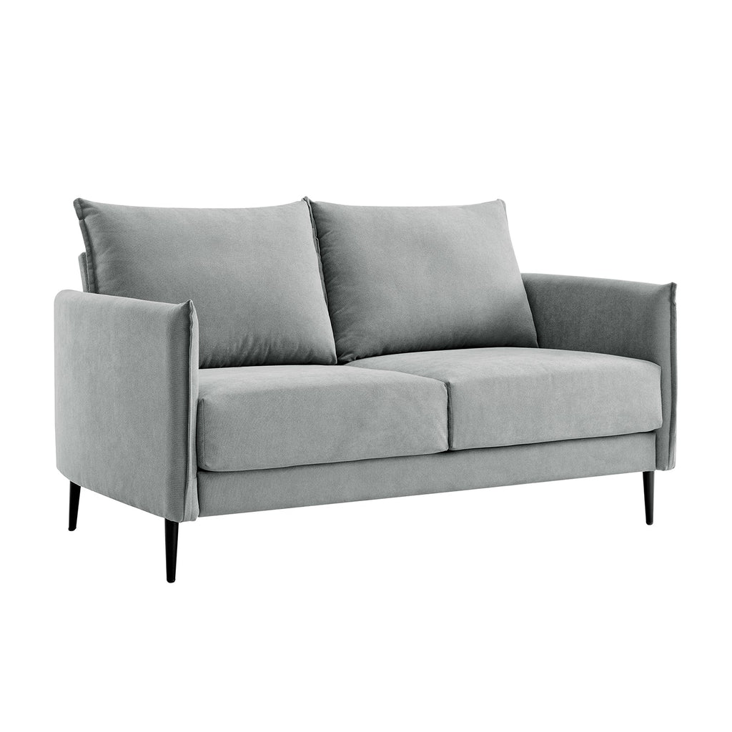 Bari Light Grey Brushed Fabric Sofa