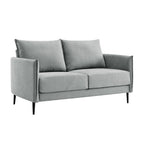 Bari Light Grey Brushed Fabric Sofa