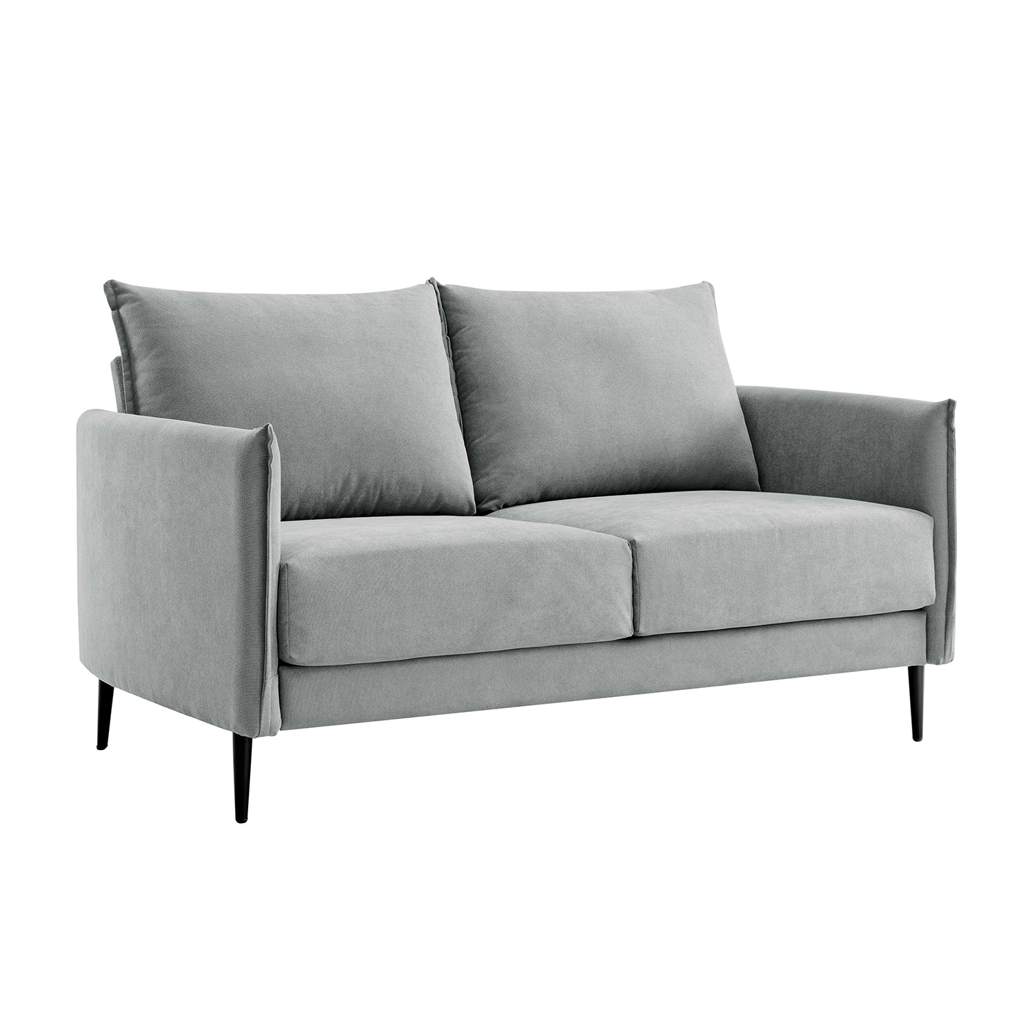 Bari Light Grey Brushed Fabric Sofa