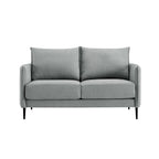 Bari Light Grey Brushed Fabric Sofa
