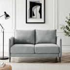 Bari Light Grey Brushed Fabric Sofa