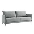 Bari Light Grey Brushed Fabric Sofa