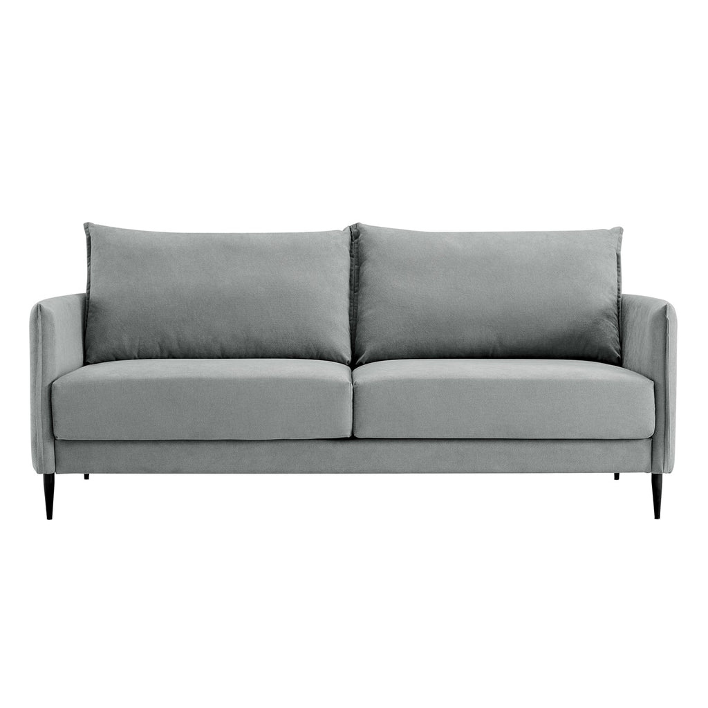 Bari Light Grey Brushed Fabric Sofa