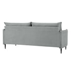 Bari Light Grey Brushed Fabric Sofa