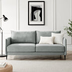 Bari Light Grey Brushed Fabric Sofa