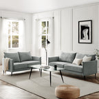 Bari Light Grey Brushed Fabric Sofa