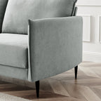 Bari Light Grey Brushed Fabric Sofa