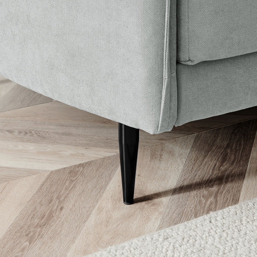 Bari Light Grey Brushed Fabric Sofa