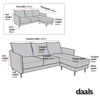 Bari Light Grey Brushed Fabric Chaise Sofa