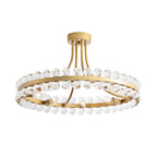 Elvira 8-Light Wagon Wheel Crystal Semi-Flush Mount