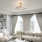 Elvira 8-Light Wagon Wheel Crystal Semi-Flush Mount