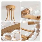 Elvira 8-Light Wagon Wheel Crystal Semi-Flush Mount