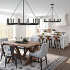 Acroma 12-light Farmhouse 40In Wagon Wheel Chandelier with UL - 40'' D x 138'' H