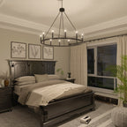 Acroma 12-light Farmhouse 40In Wagon Wheel Chandelier with UL - 40'' D x 138'' H