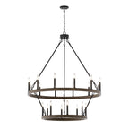 Acroma 20-light Modern Farmhouse 40In Round Wagon Wheel Chandelier with UL