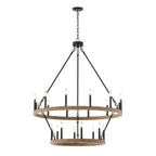 Acroma 20-light Modern Farmhouse 40In Round Wagon Wheel Chandelier with UL