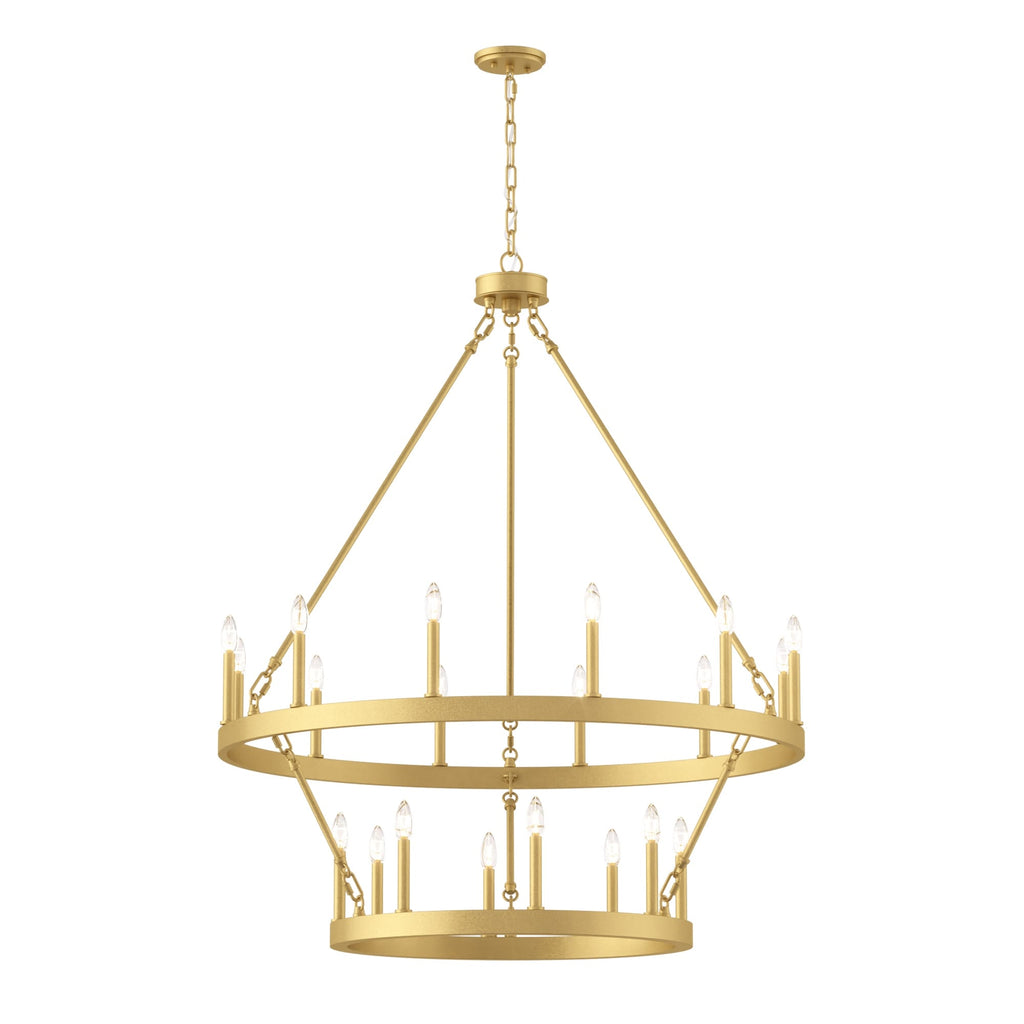 Acroma 20-light Modern Farmhouse 40In Round Wagon Wheel Chandelier with UL