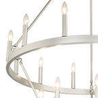 Acroma 20-light Modern Farmhouse 40In Round Wagon Wheel Chandelier with UL