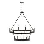 Acroma 20-light Modern Farmhouse 40In Round Wagon Wheel Chandelier with UL